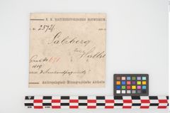 Etikett zu Bronzebuckelarmreif (NHMW-PRAE-025721)